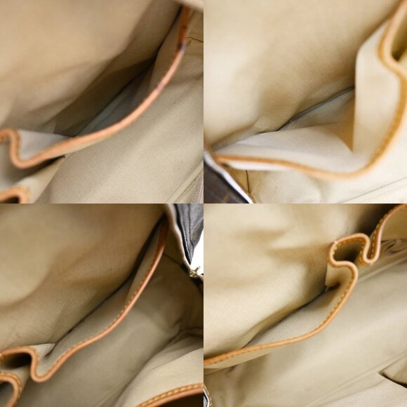 LOUIS VUITTON LV Logo Deauville Hand Bag Monogram Leather Brown - Picture 9 of 15